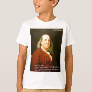 Camiseta Ben Franklin (Qué Es Sabio) Cita Regalos Y Tarjeta
