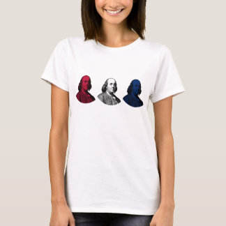 Camiseta Ben Franklin -- Rojo, blanco, y azul