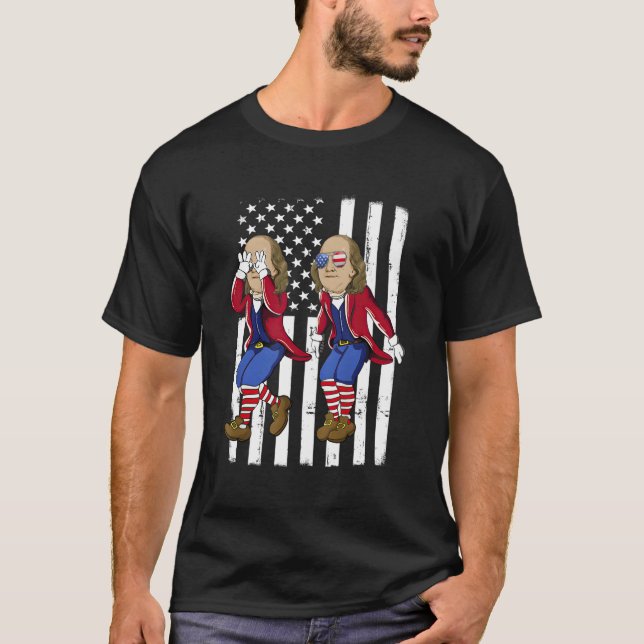Camiseta Ben Griddin 4 De Julio Benjamin Franklin Griddy U (Anverso)