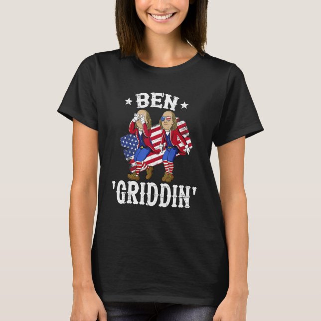 Camiseta Ben Griddin 4th of July Ben Franklin Griddy Men Wo (Anverso)
