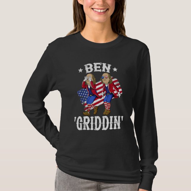 Camiseta Ben Griddin 4th of July Ben Franklin Griddy Men Wo (Anverso)