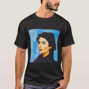 Camiseta Benazir Bhutto estilo de pintura post-impresionist