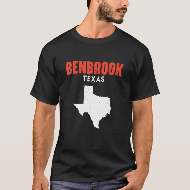 Camiseta Benbrook Texas Estados Unidos América Viajes Texto (Anverso)