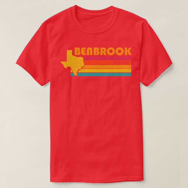 Camiseta Benbrook Texas Vintage Distresres Souvenir (Diseño del anverso)