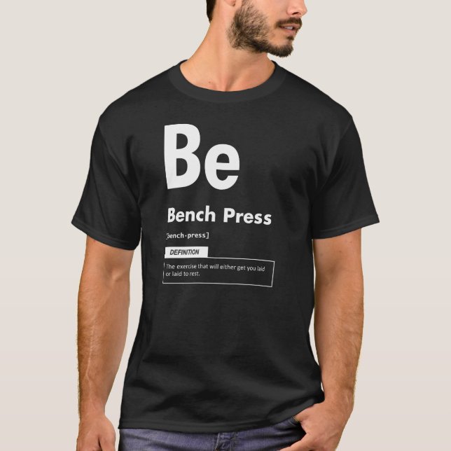 Camiseta Bench Press - Tabla periódica - Meme divertido de  (Anverso)