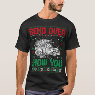 Camiseta Bend Over Y Te Mostraré A Parejas Navidades Feo