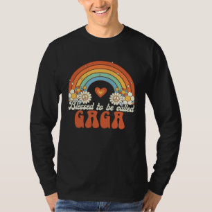 Camiseta Bendecida por ser llamada Gaga Groovy Arcoíris Mad