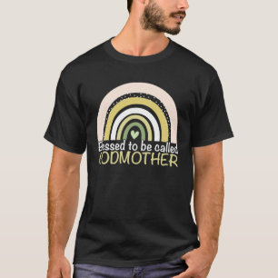 Camiseta Bendecida por ser llamada Madrina Boho Arcoíris Li