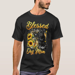 Camiseta Bendecida por ser llamada mamá de perro pug giraso