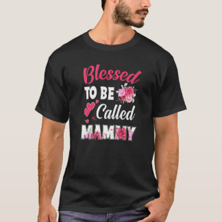 Camiseta Bendecida por ser llamada Mammy Floral Mammy Día
