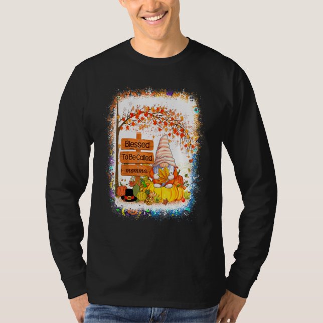Camiseta Bendecida por ser llamada Momma Gnome Otoño (Anverso)