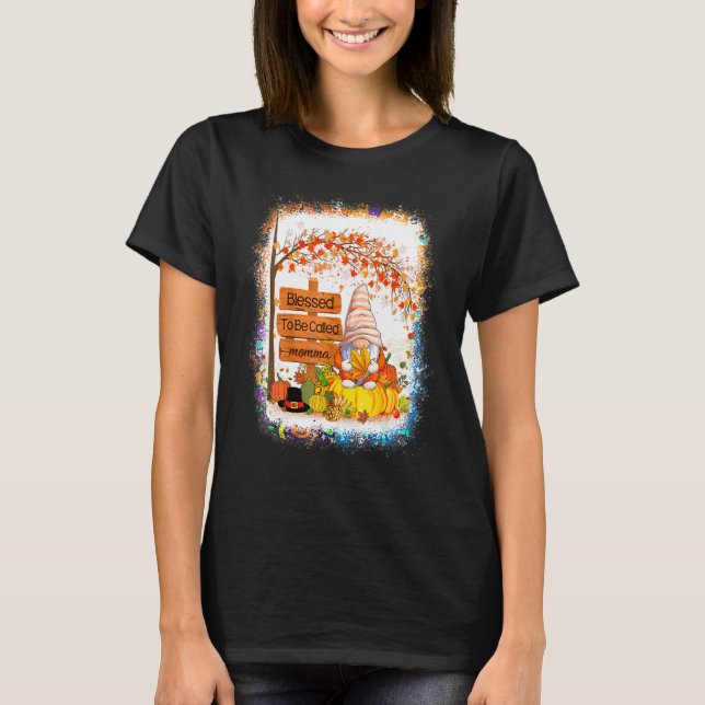 Camiseta Bendecida por ser llamada Momma Gnome Otoño Invier (Anverso)