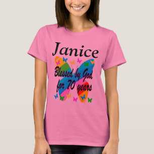 CAMISETA BENDECIDIDO POR EL CUMPLEAÑOS 70 PERSONALIZADO EN 