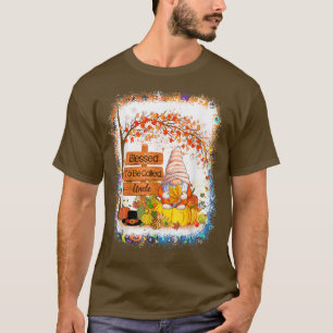 Camiseta Bendecido De Ser Llamado Tío Gnome Caída Otoño Gra