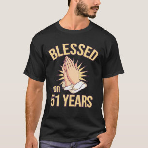 Camiseta Bendecido Por 51 Años I 51º Cumpleaños Cristiano