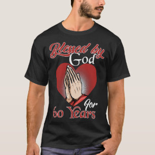 Camiseta Bendecido Por Dios 60 años por 60° Fiesta Cel