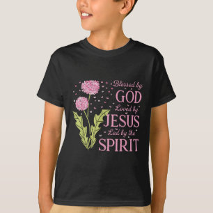 Camiseta Bendecido Por Dios Amado Por Jesús Encabezado Por