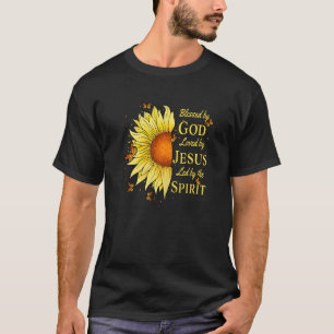 Camiseta Bendecido Por Dios - Amado Por Jesús, Girasol