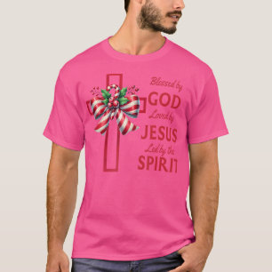 Camiseta Bendecido Por Dios Amado Por Jesús Hermoso Candy C