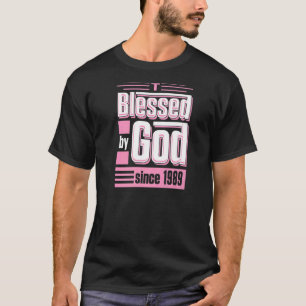 Camiseta Bendecido Por Dios Desde 1989 Nacimiento Temático