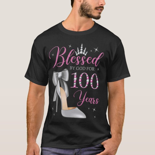 Camiseta Bendecido por Dios durante 100 años (Anverso)