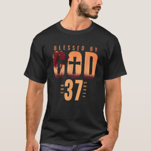 Camiseta Bendecido por Dios durante 37 años 37 cumpleaños R
