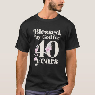Camiseta Bendecido Por Dios durante 40 años