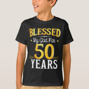 Camiseta Bendecido Por Dios Durante 50 Años Cumpleaños 50 H