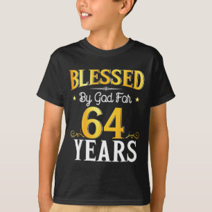 Camiseta Bendecido Por Dios Durante 64 Años Cumpleaños 64 H