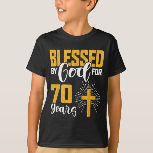 Camiseta Bendecido por Dios durante 70 años Cumpleaños 70 B