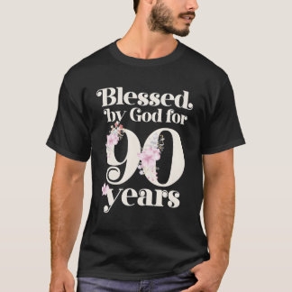 Camiseta Bendecido Por Dios durante 90 años