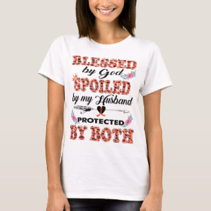 Camiseta bendecido por dios estropeado por el cáncer de riñ