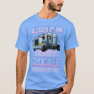 Camiseta Bendecido por Dios malcriado por mi camionero grac