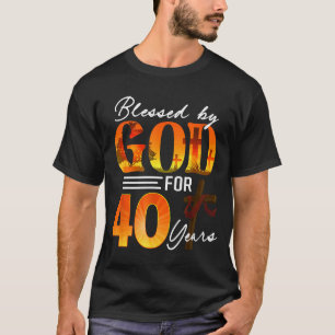 Camiseta Bendecido Por Dios Por 40 Años Regalo Cumpleaños 4