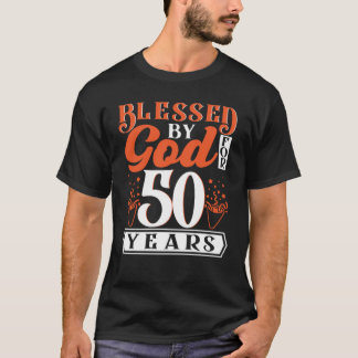 Camiseta Bendecido Por DIOS Por 50 Años De Ser Alegre 50 Bi