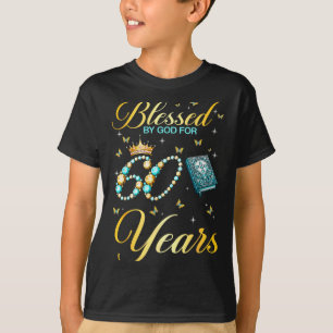 Camiseta Bendecido Por Dios Por 60 Años Cumpleaños Cristian