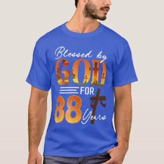 Camiseta Bendecido por Dios por 88 años de regalo cumpleaño