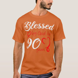 Camiseta Bendecido por Dios por la fiesta de cumpleaños de