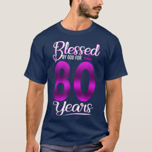 Camiseta Bendecido por Dios por regalo de cumpleaños número
