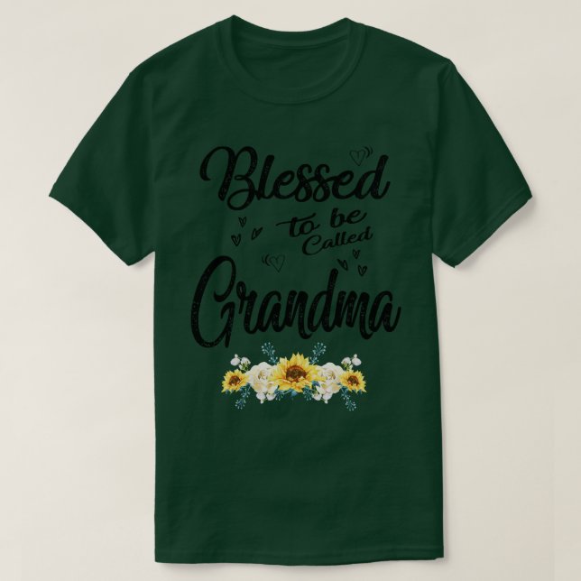 Camiseta bendecido por llamarse abuela (Diseño del anverso)