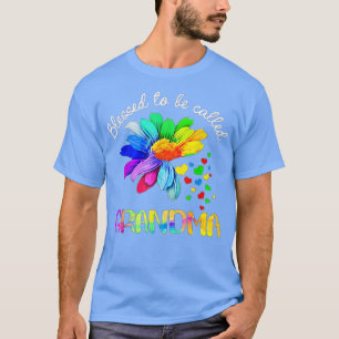 Camiseta bendecido por ser llamado abuela nieto autismo con