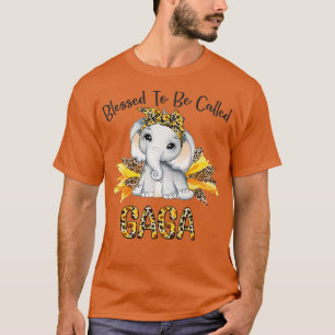 Camiseta Bendecido Por Ser Llamado Gaga Sunflower Elephant 