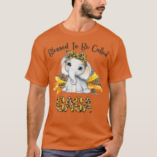 Camiseta Bendecido Por Ser Llamado Gaga Sunflower Elephant