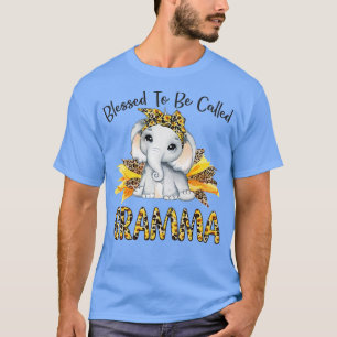 Camiseta Bendecido Por Ser Llamado Gramma Sunflower Elephan