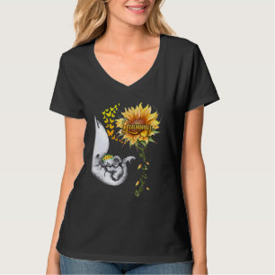 Camiseta Bendecido Por Ser Llamado Grammy Sunflower Elephan
