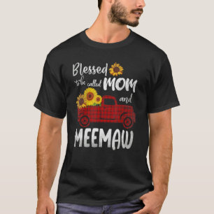 Camiseta Bendecido Por Ser Llamado Mamá Y Meemaw Cute Sunfl