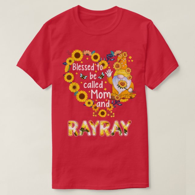 Camiseta Bendecido por ser llamado Mamá y RayRay Fall Gnome (Diseño del anverso)