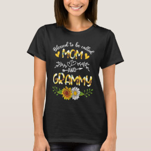 Camiseta Bendecido Por Ser Llamado Mamá Y Sunflower Grammy