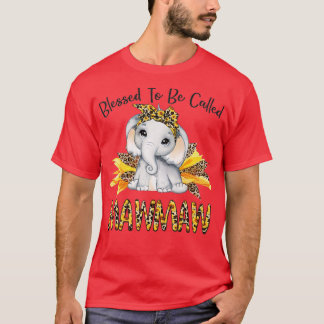 Camiseta Bendecido Por Ser Llamado Mawmaw Sunflower Elephan