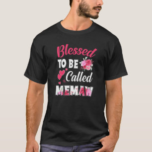 Camiseta Bendecido Por Ser Llamado Memaw Funny Floral Memaw
